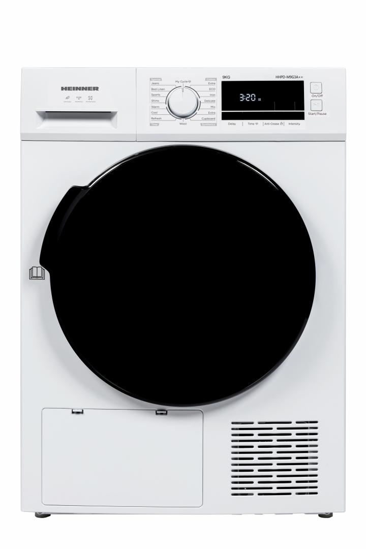 HEINNER Uscator de rufe, 9 kg, Inverter, Clasa: D, Alb, HHPD-M9G3A++