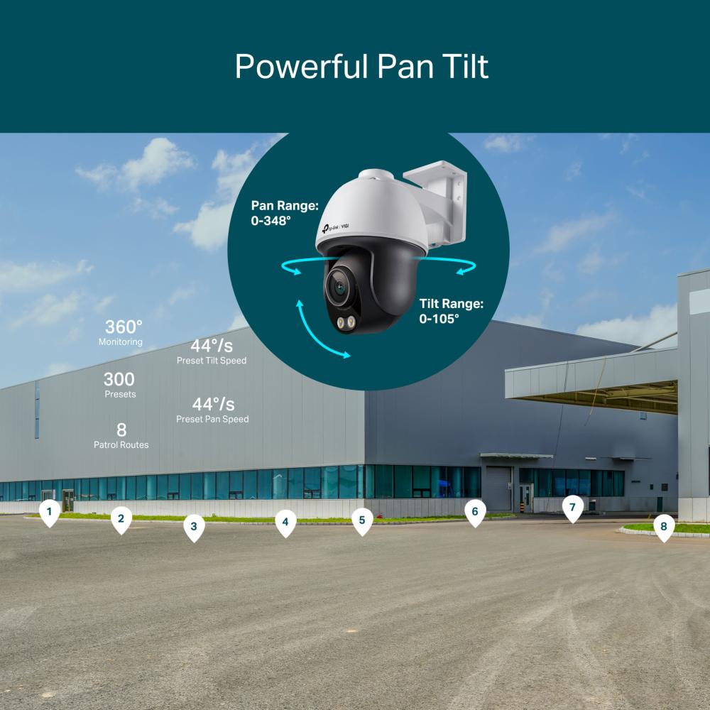 TP-LINK Camera IR de supraveghere Pan/Tilt pentru exterior VIGIVIGI C540S(4mm), VIGI C540S(4MM) - imagine 2