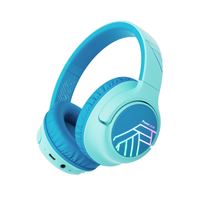 POWERLOCUS Casti Over-ear BoboKids, Wireless, Albastru, PWL-BOBO-BLUE