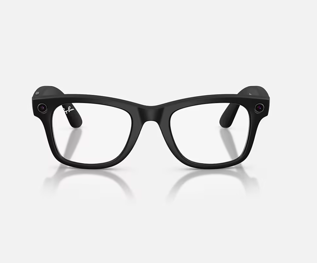 RAYBAN ORW4012 META WAYFARER High Bridge Fit - Matte Black - Clear Gen 2, RW4012 601SSB 50-22