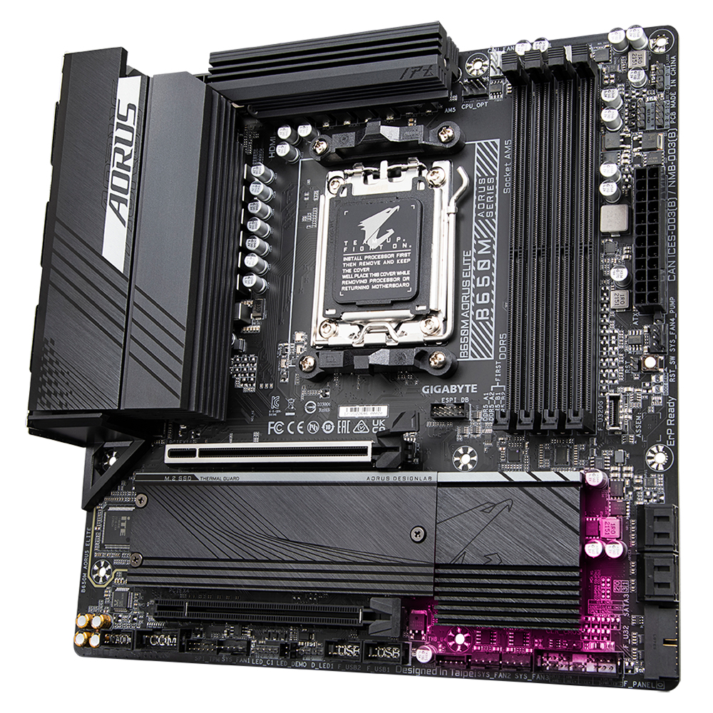 Gigabyte MB 1.3 AM5, B650M AORUS ELITE - imagine 5