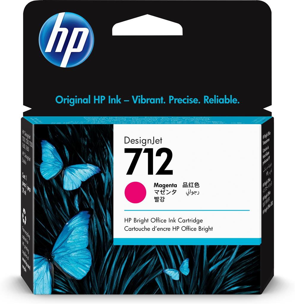 HP Cartus cerneala Original Magenta, nr.712 pentru DesignJet Studio 24|Studio, 3ED68A