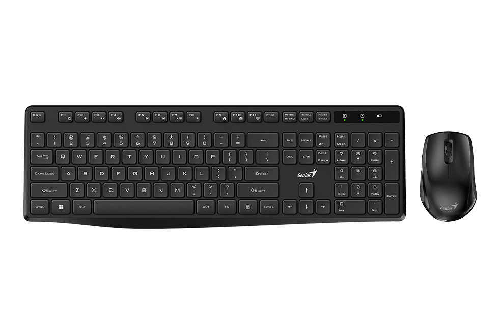 Genius KIT wireless, tastatura wireless 104 taste (slim) + mouse wireless 1200dpi, 3, 31340017400