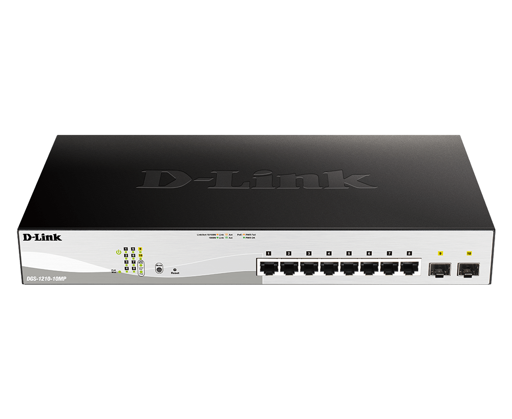 D-LINK Switch 10 porturi POE smart maaged, DGS-1210-10MP - imagine 3