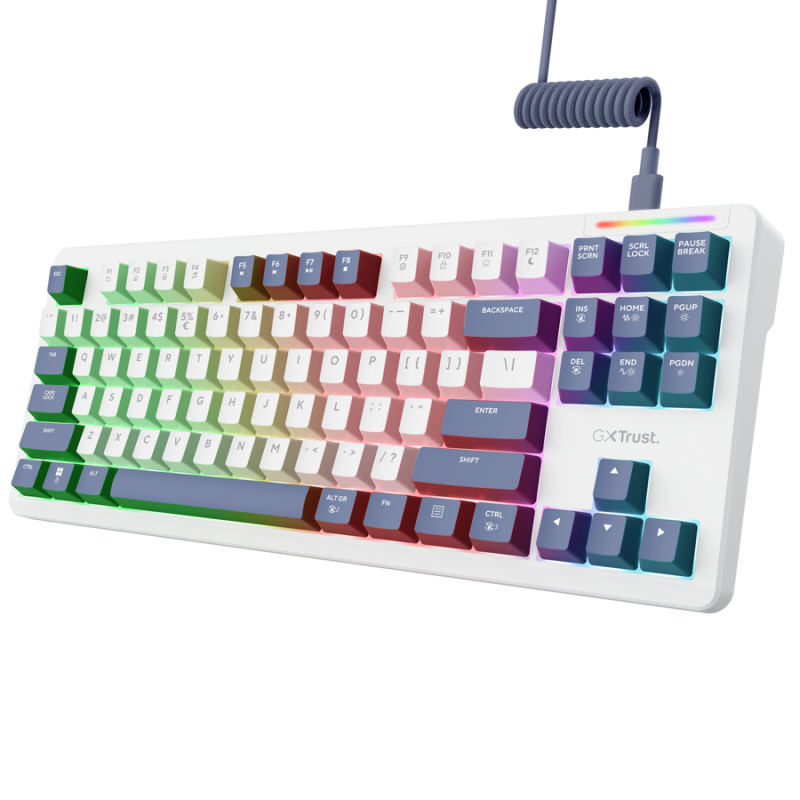 TRUST Tastatura Mecanica Gaming GXT 872 Xyra, RGB, USB, alb, TR-25729