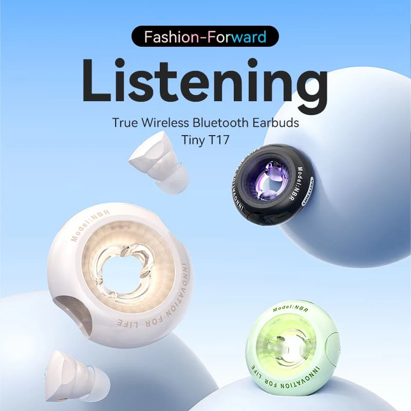 Vention Casti TWS Tiny T17, tip butoni, utilizare multimedia, Bluetooth 5.3, acumulator, NBRG0 - imagine 2