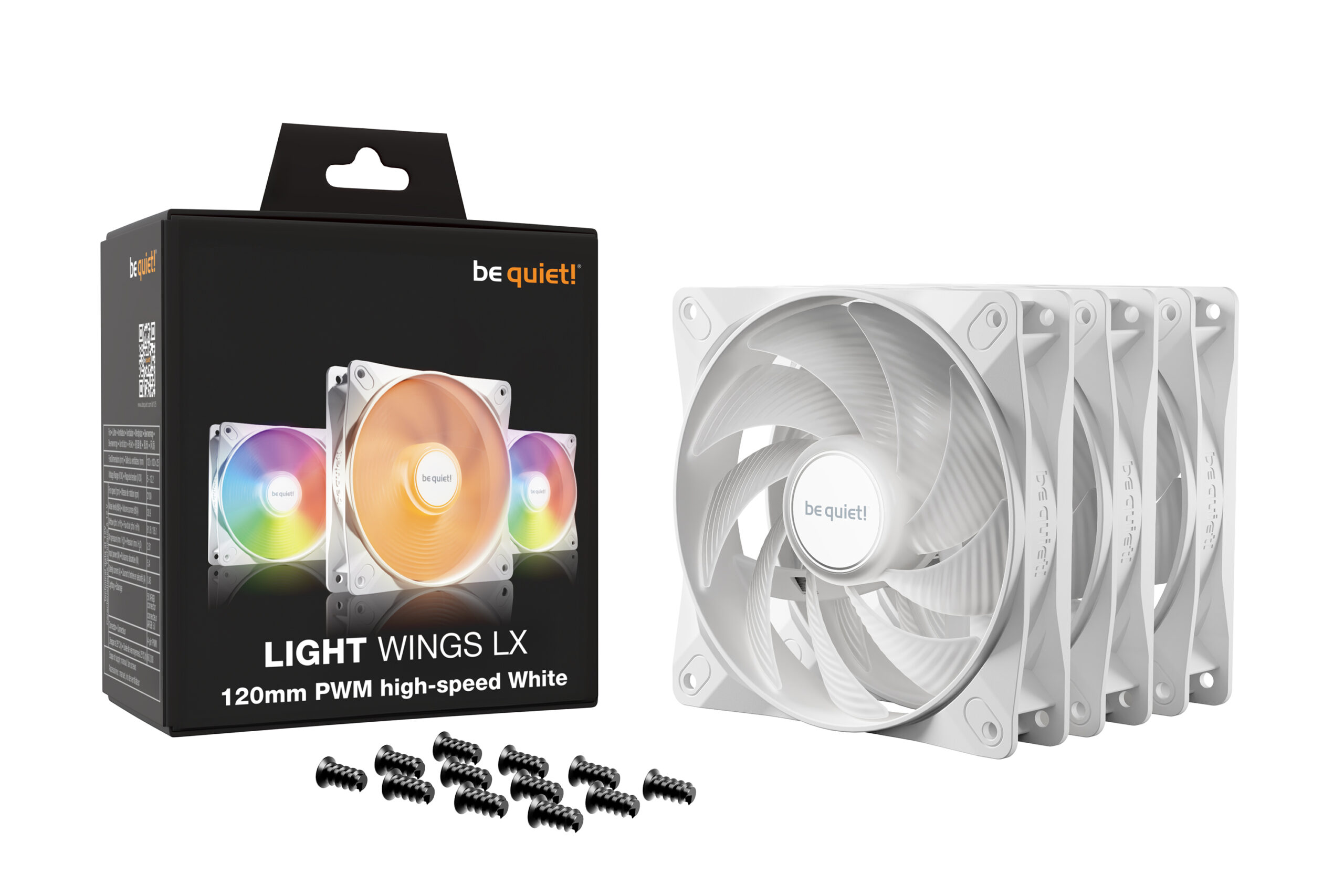 Be Quiet Set 3 ventilatoare LIGHT WINGS LX, BL125 - imagine 5