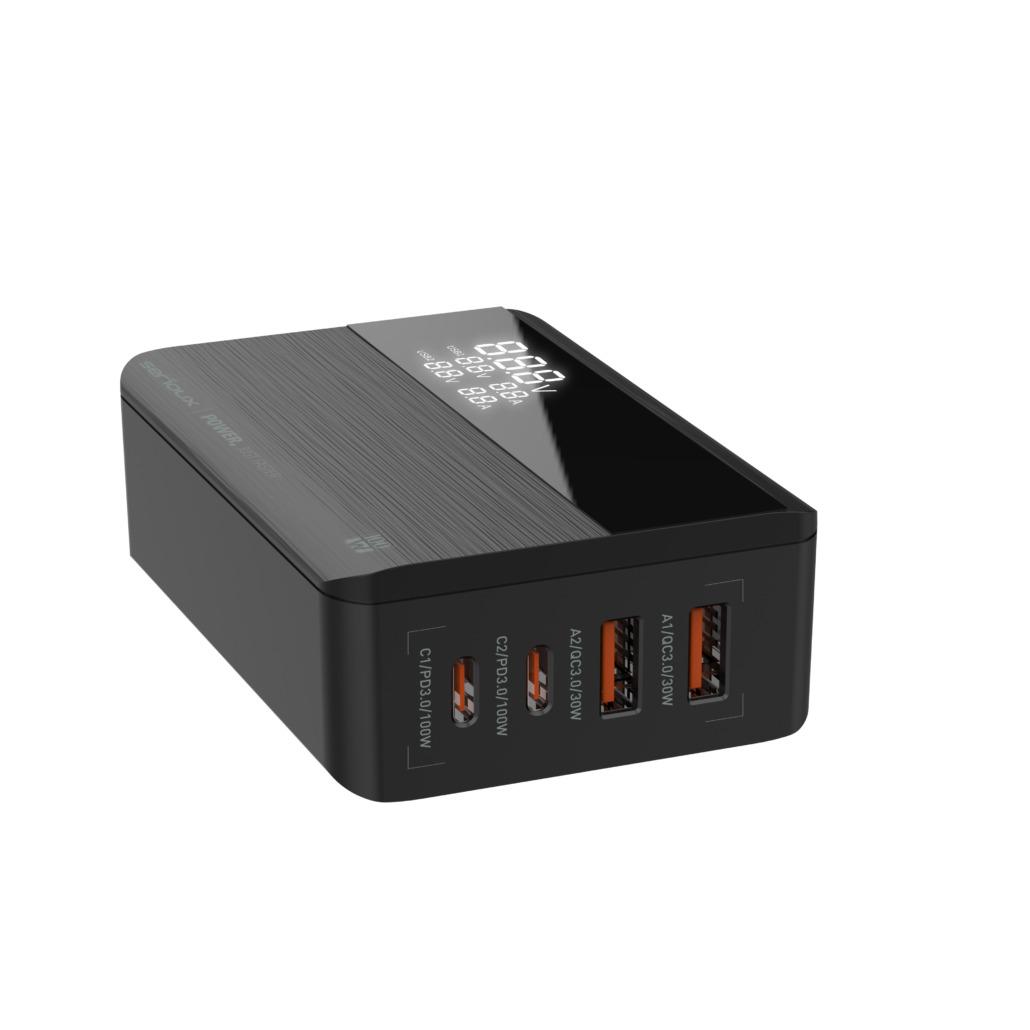 SERIOUX Incarcator retea 100W GAN Quick Charge, Intrare: 100-240V~ 50/60Hz 2.5A Max, SRXC-QC100WGAN