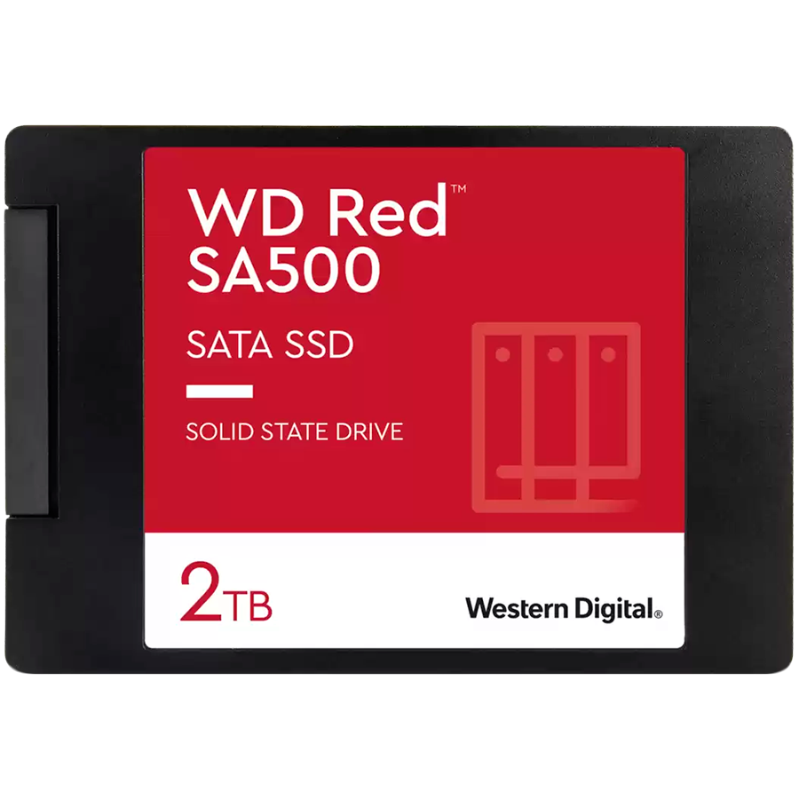WD SSD NAS Red SA500 2TB SATA, 2.5, 7mm, Read/Write: 560/520 MBps, IOPS 87K/83K, WDS200T2R0A-68CKB0