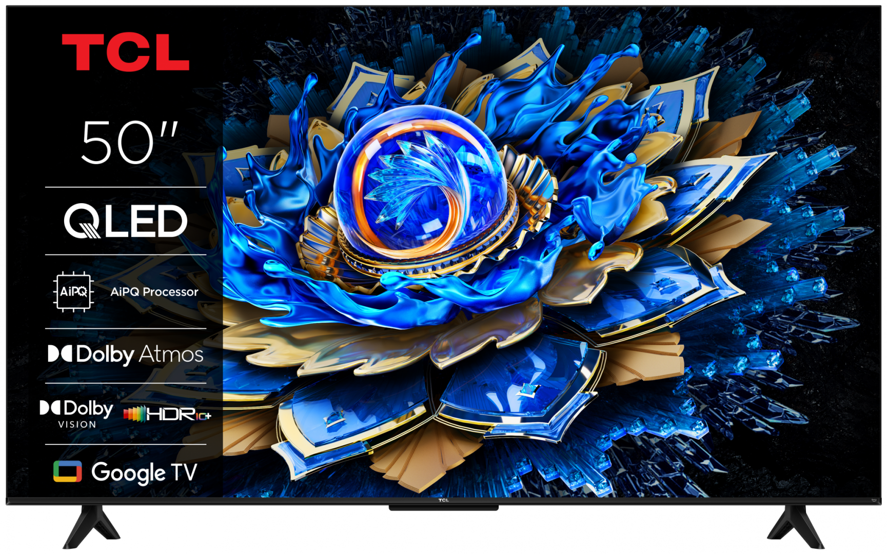 TCL Televizor QLED, 126 cm, Smart Google TV, 4K, 50T69C