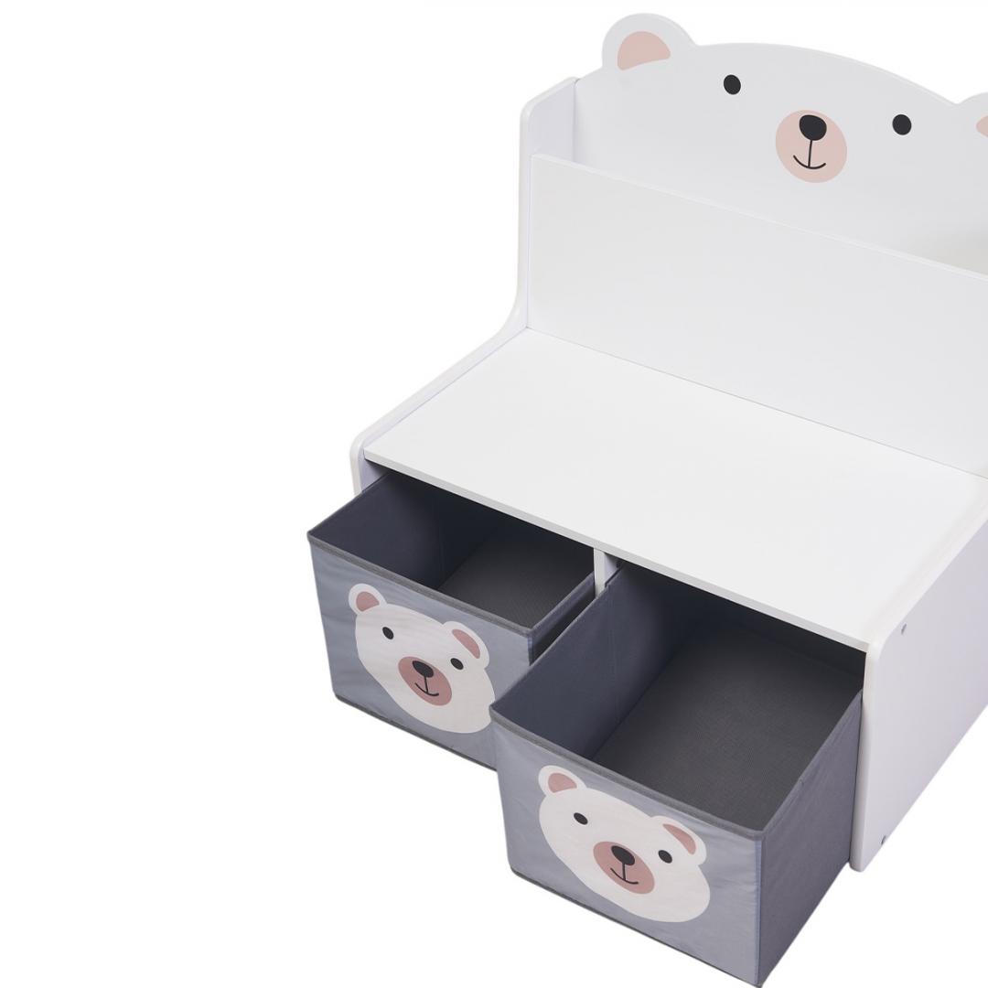 U-GROW Bancuta cu spatiu de depozitare jucarii si carti Bear, UG-74BEAR - imagine 3