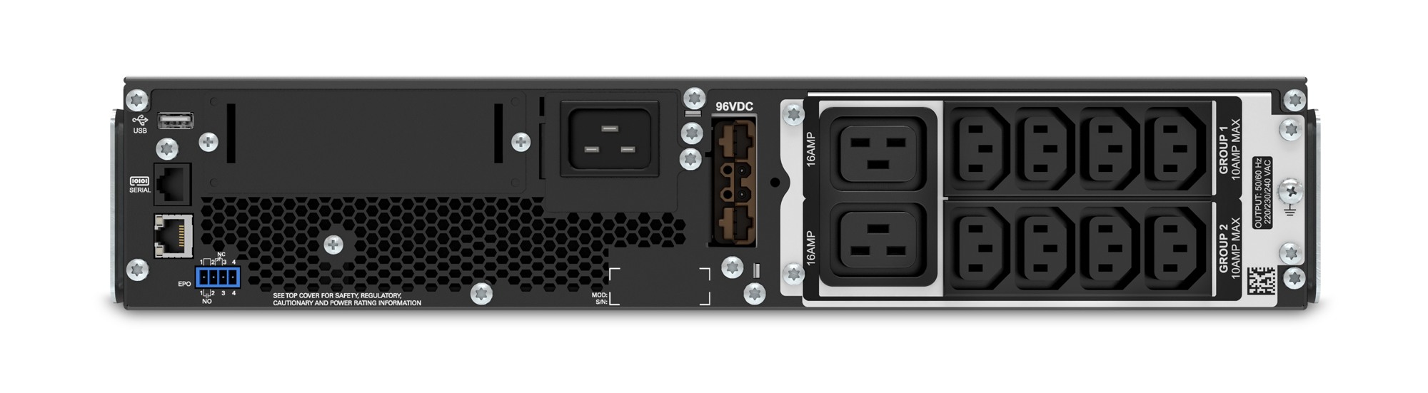 APC UPS, Smart-UPS SRT, Online cu sinusoida pura, rack, 3000VA / 2700W, AVR, IEC x 10, SRT3000RMXLI - imagine 3