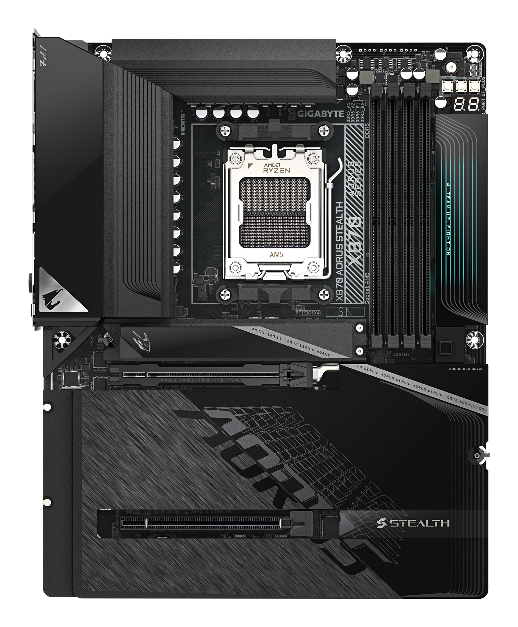 Gigabyte MB X870 AORUS STEALTH", X870 A STEALTH - imagine 2