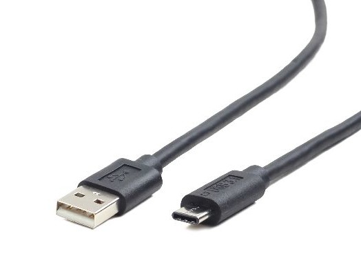 Gembird CABLU alimentare si date, pt. smartphone, USB 2.0 (T) la USB 2.0 Type-C, CCP-USB2-AMCM-1M