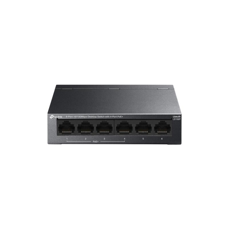 Tp-Link SWITCH 6-Port 10/100Mbps Desktop Switch cu 4-Port PoE+, carcasa metalica, LS106P