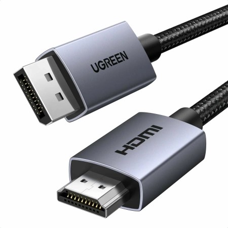 UGreen CABLU video, "DP125" DP (T) la HDMI (T), 4K/30Hz, lungime 1.5m, braided, negru, 35841