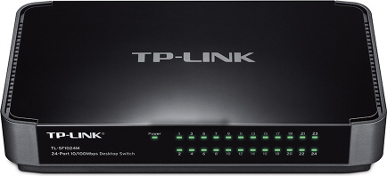 Tp-Link SWITCH 24 porturi 10/100Mbps, carcasa plastic, TL-SF1024M