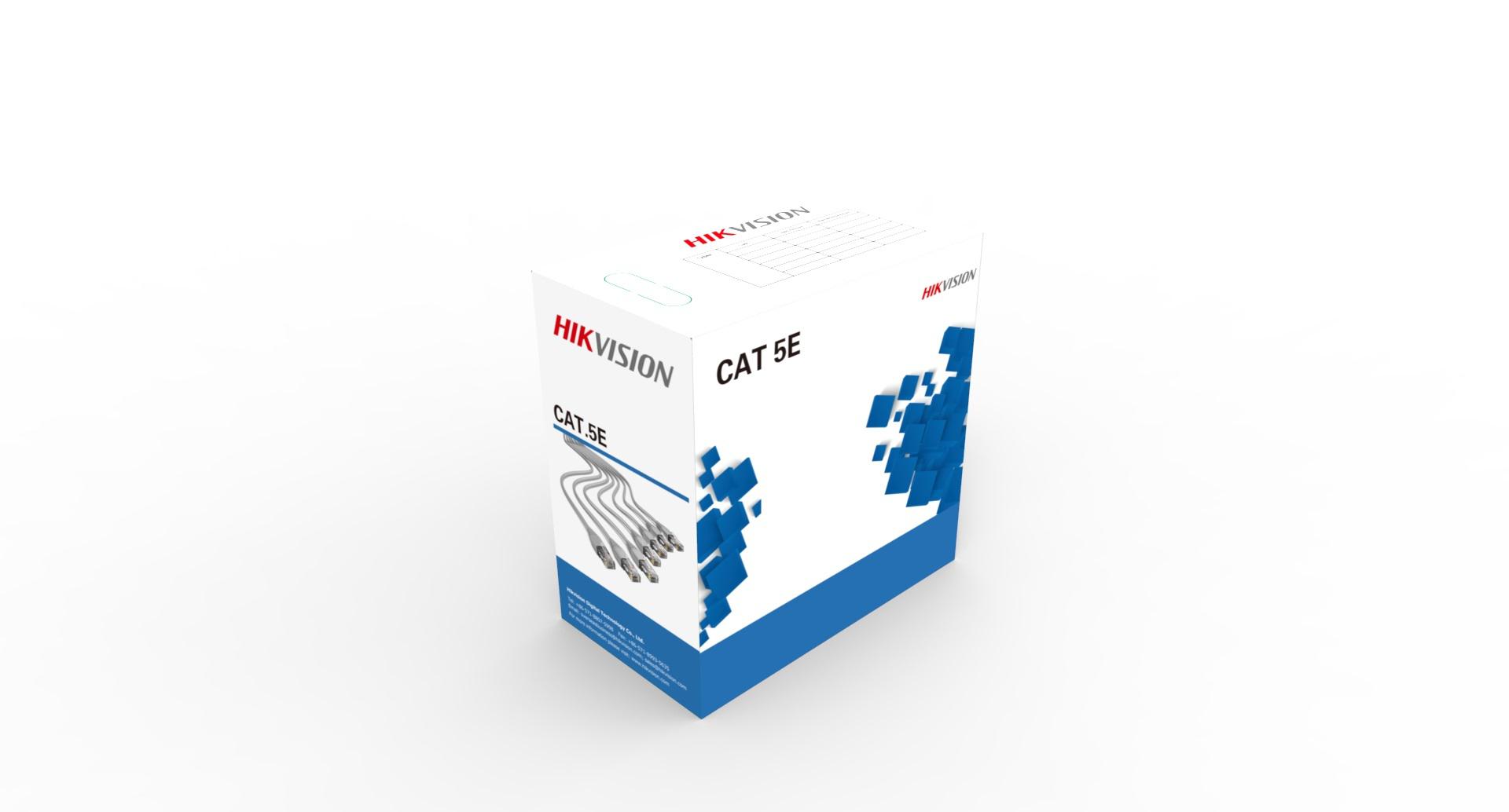 HIKVISION Cablu UTP CAT.5E, 305 metri, Diametru fir: 0.45mm, OFC, CMX, CPR, gri, DS-1LN5E-E/E