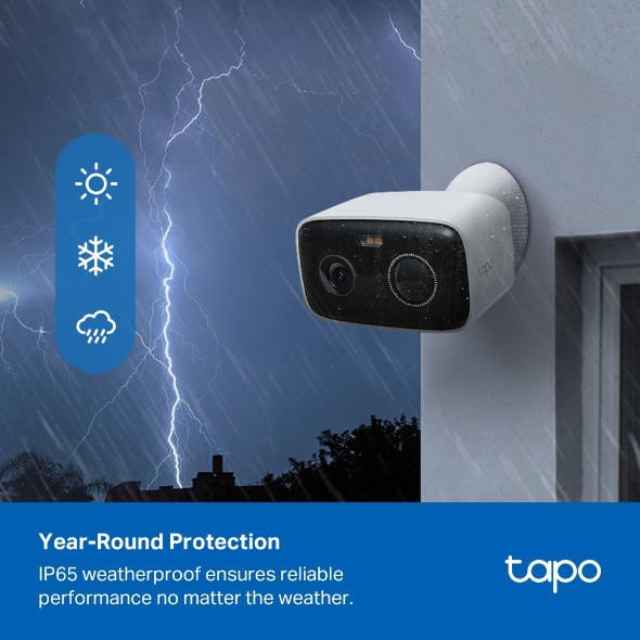 Tp-Link CAMERA IP Exterior, acumulator integrat 5200mAh pana la 180 zile autonomie, IP66, Tapo C400 - imagine 8