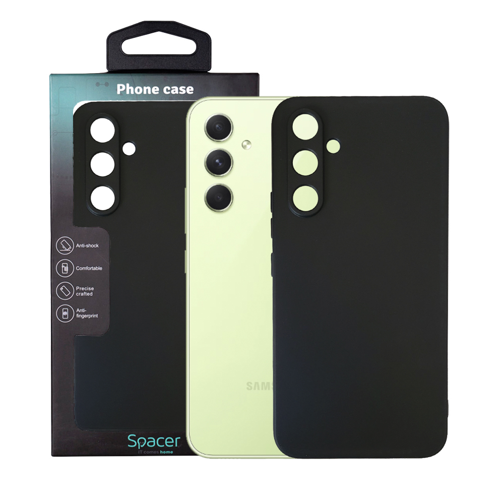 SPACER Husa Samsung Galaxy A54 5G, negru, grosime 1.5mm, material flexibil TPU, SPPC-SM-GX-A54-TPU