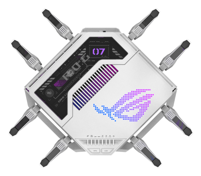 Asus ROG Rapture Tri-band WiFi 7 Router, GT-BE19000AI - imagine 4