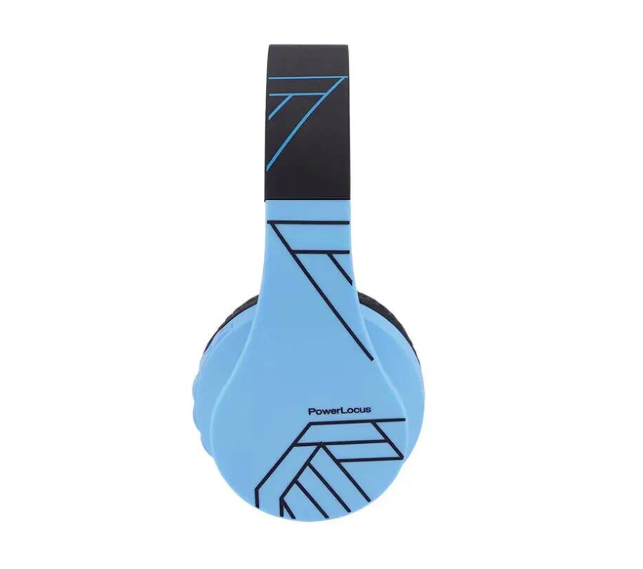POWERLOCUS Casti Gaming Head-band P1Kids, Wireless/Wired, Albastru, P1KIDS-BLACKBLUE - imagine 3