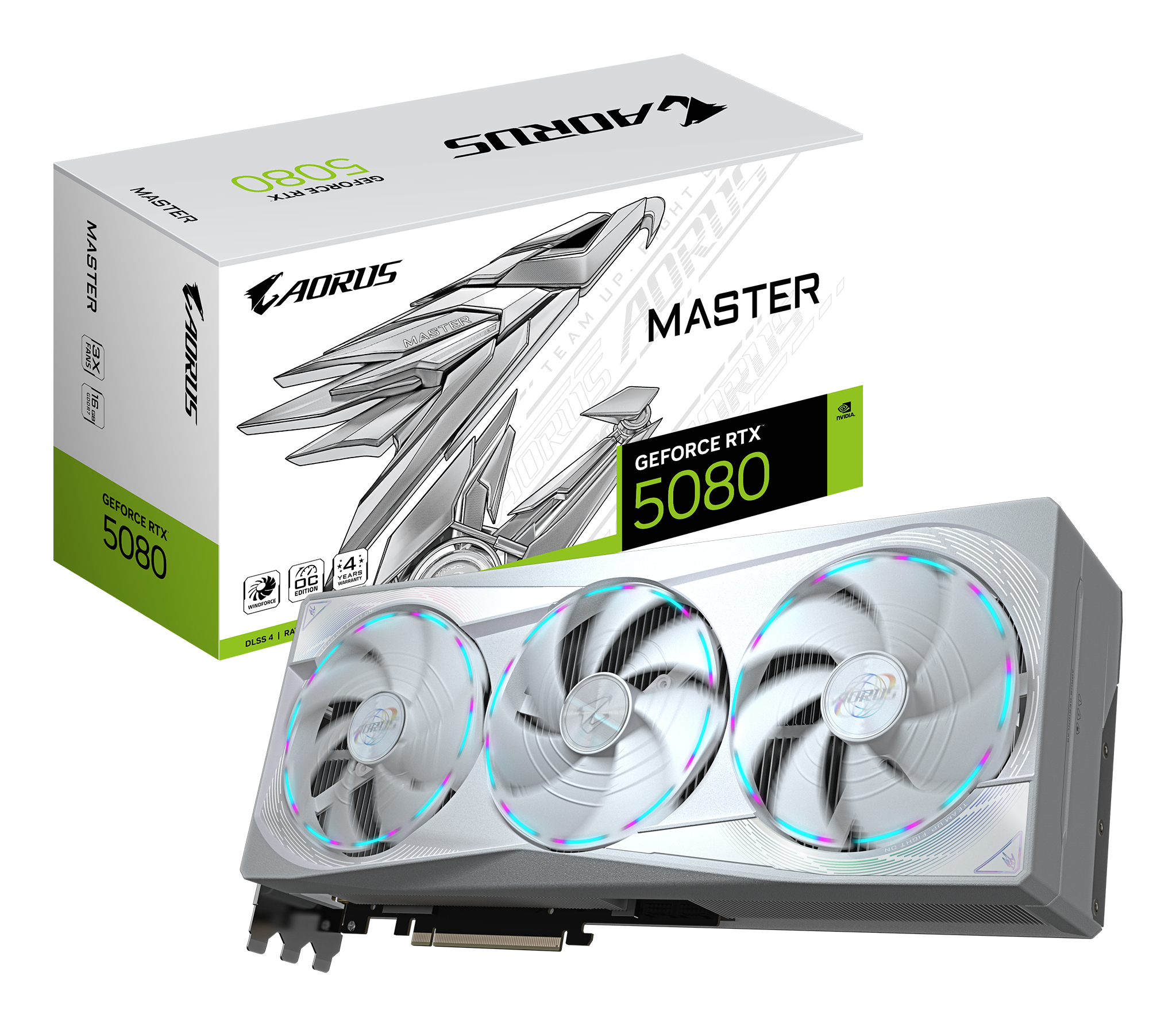 Gigabyte AORUS GeForce RTX 5080 MASTER ICE 16GB, GV-N5080AORUSM ICE-16GD
