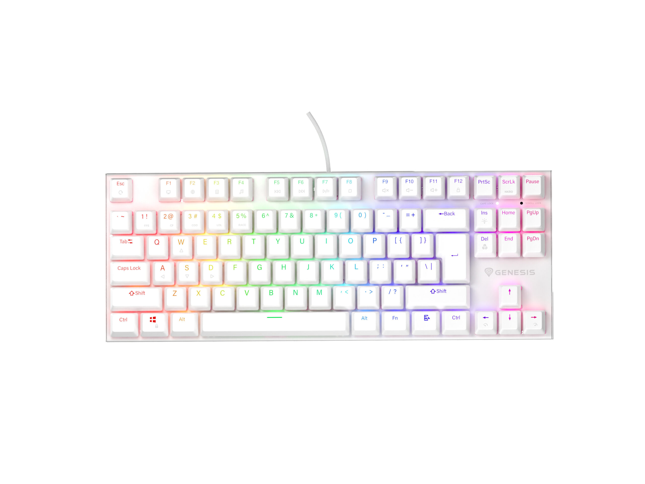 Genesis Tastatura Thor 303 TKL P alb, NKG-2063 - imagine 8