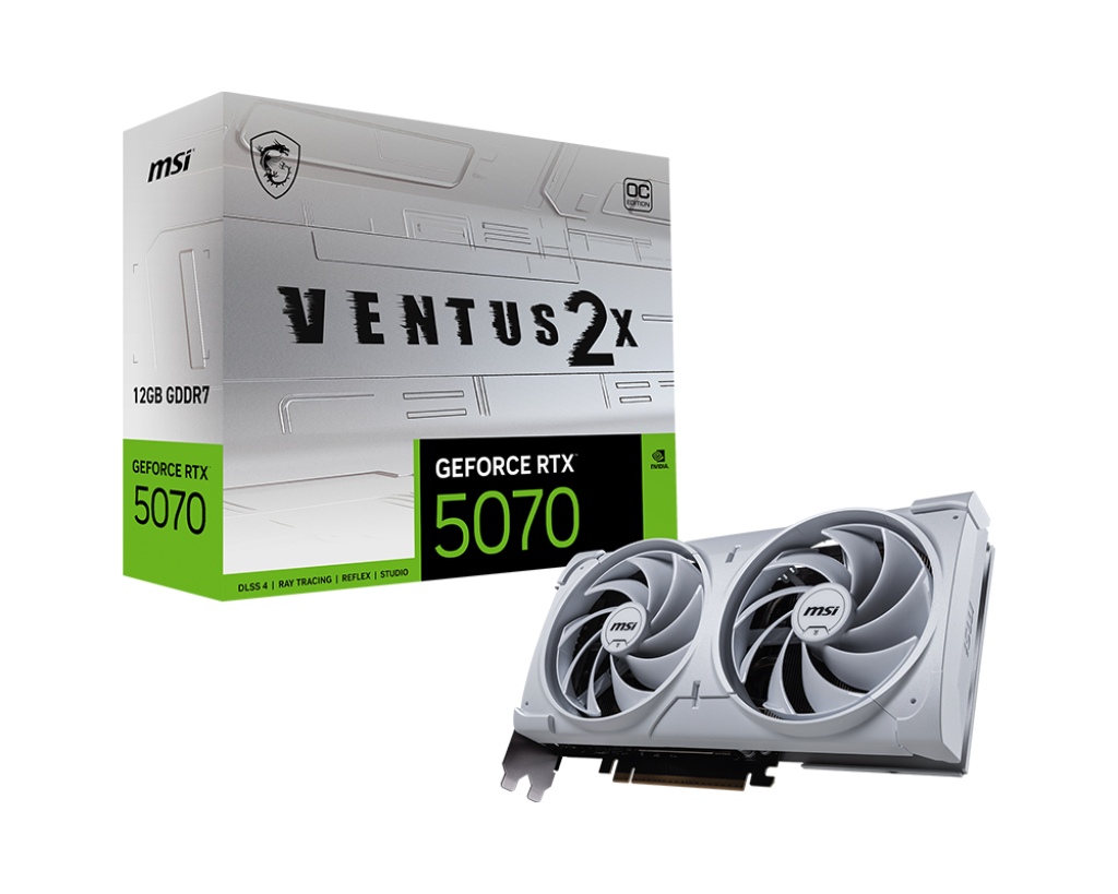 MSI GeForce RTX 5070 12GB VENTUS 2X OC WHITE, RTX 5070 12G VENTUS 2X OC WHITE