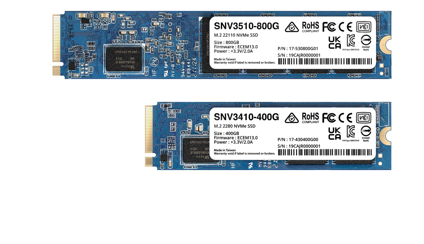 Synology SSD SNV3410, 400GB, M.2, PCIe Gen3.0 x4, R/W: 3000/750 MB/s, SNV3410-400G
