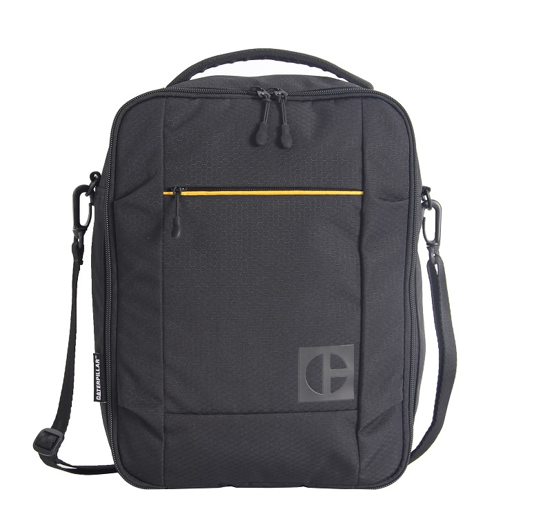 Caterpillar Borseta Code - Hex Go, material 420D hexagonal, buzunar cu fermoar - negru, CAT-83769-01