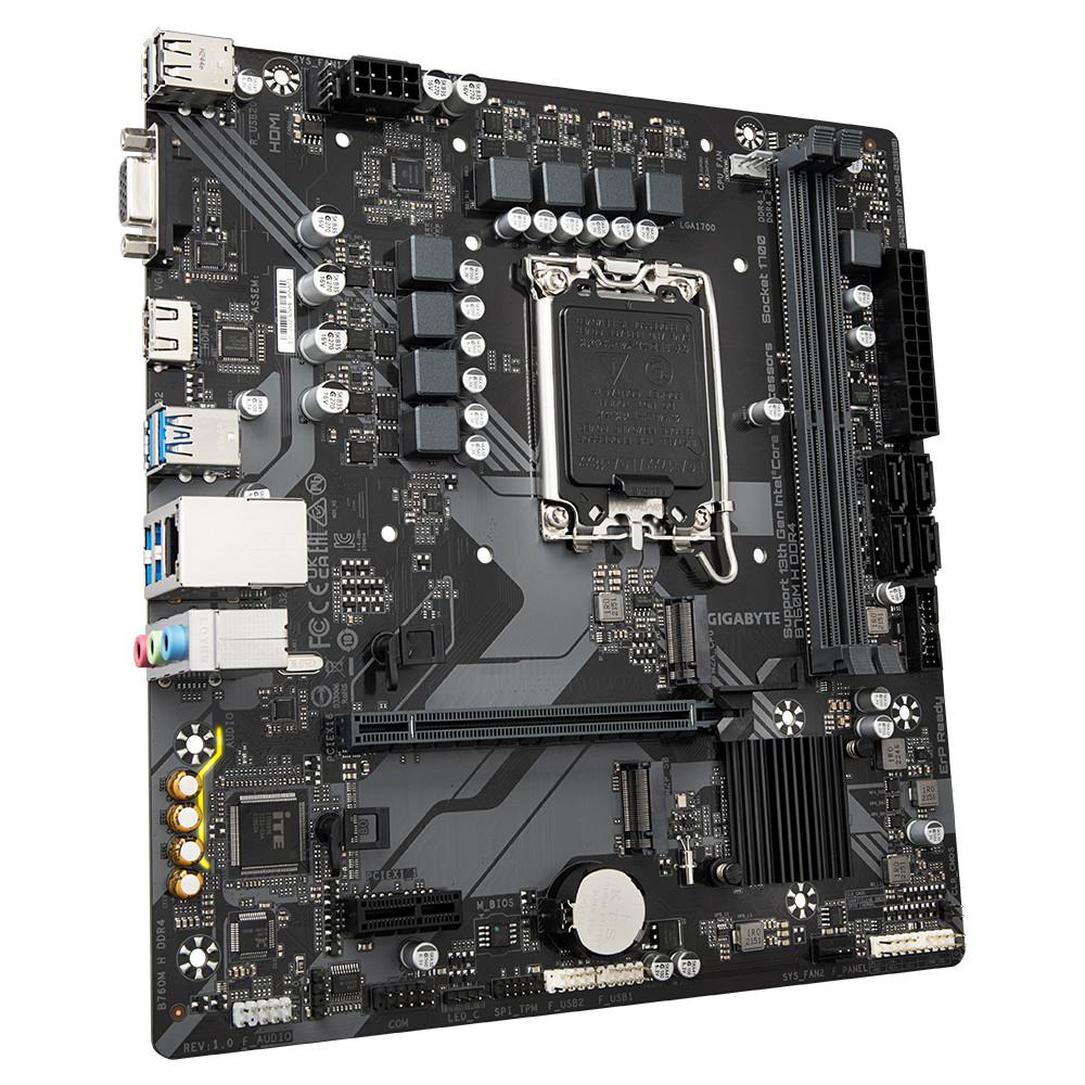 GIGABYTE Placa de baza B760M H, Socket 1700, DDR4, Micro-ATX, B760M H DDR4 - imagine 2