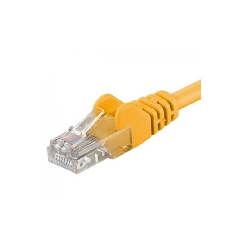 PremiumCord Patchcord UTP RJ45-RJ45 Cat.5e 1m, galben, UTP-5E-1-Y