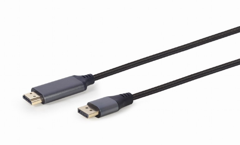 Gembird CABLU video, adaptor DisplayPort (T) la HDMI (T), DP v1.2, 4K (3840 x 2160), CC-DP-HDMI-4K-6 - imagine 2