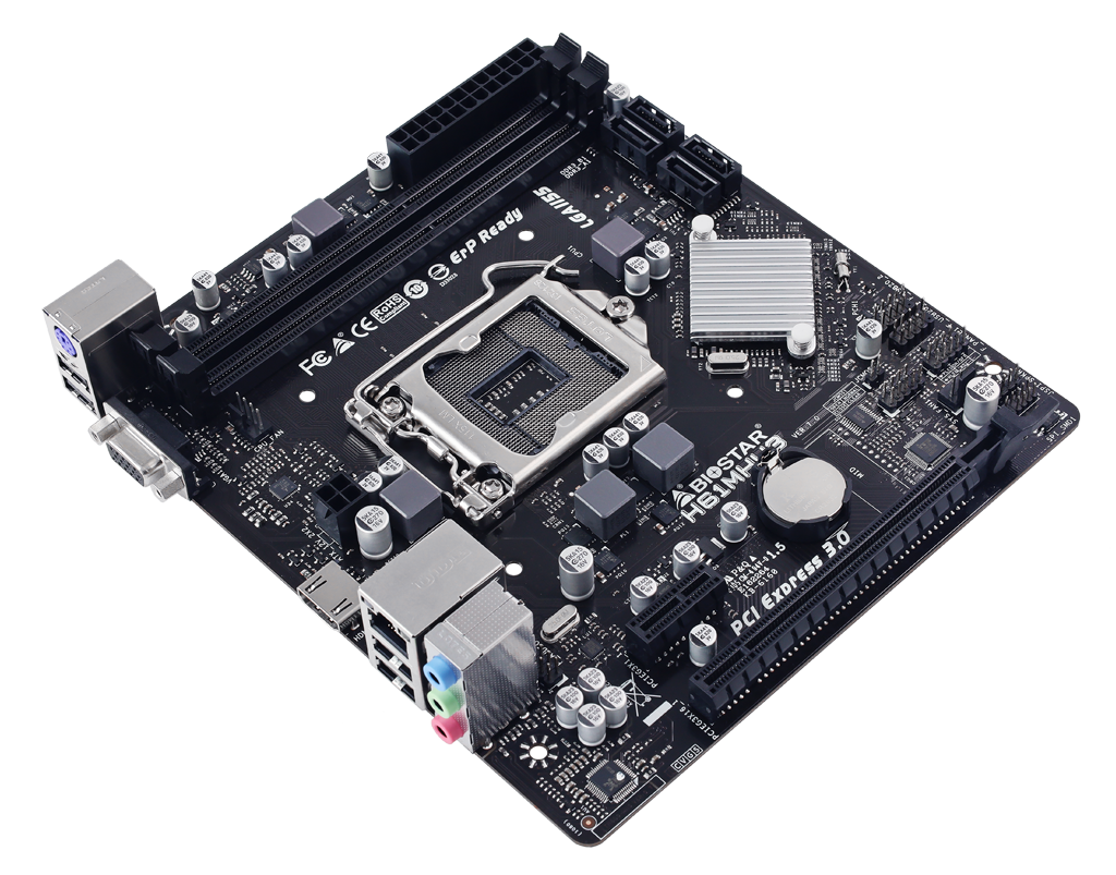 BIOSTAR Placa de baza Intel® H61 LGA 1155 (Socket H2) micro ATX, H61MHV3