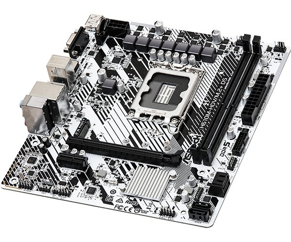 Asrock Placa de baza, skt. LGA 1700, chipset Intel H610, mATX, 2 x DDR5 max. 96, H610M-HDV/M.2+ D5 - imagine 2