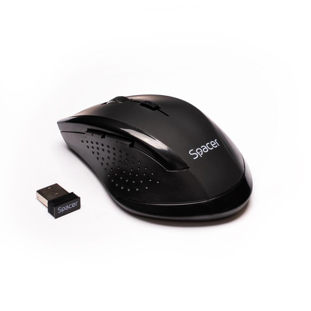 SPACER Mouse Wireless SPMO-W02, 1600 dpi, Negru, SPMO-291