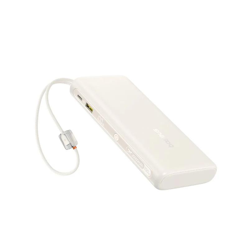 Baseus POWER BANK EnerFill FC41, display, cablu integrat retractabil 2 x USB Type-C, E0028N04 - imagine 2
