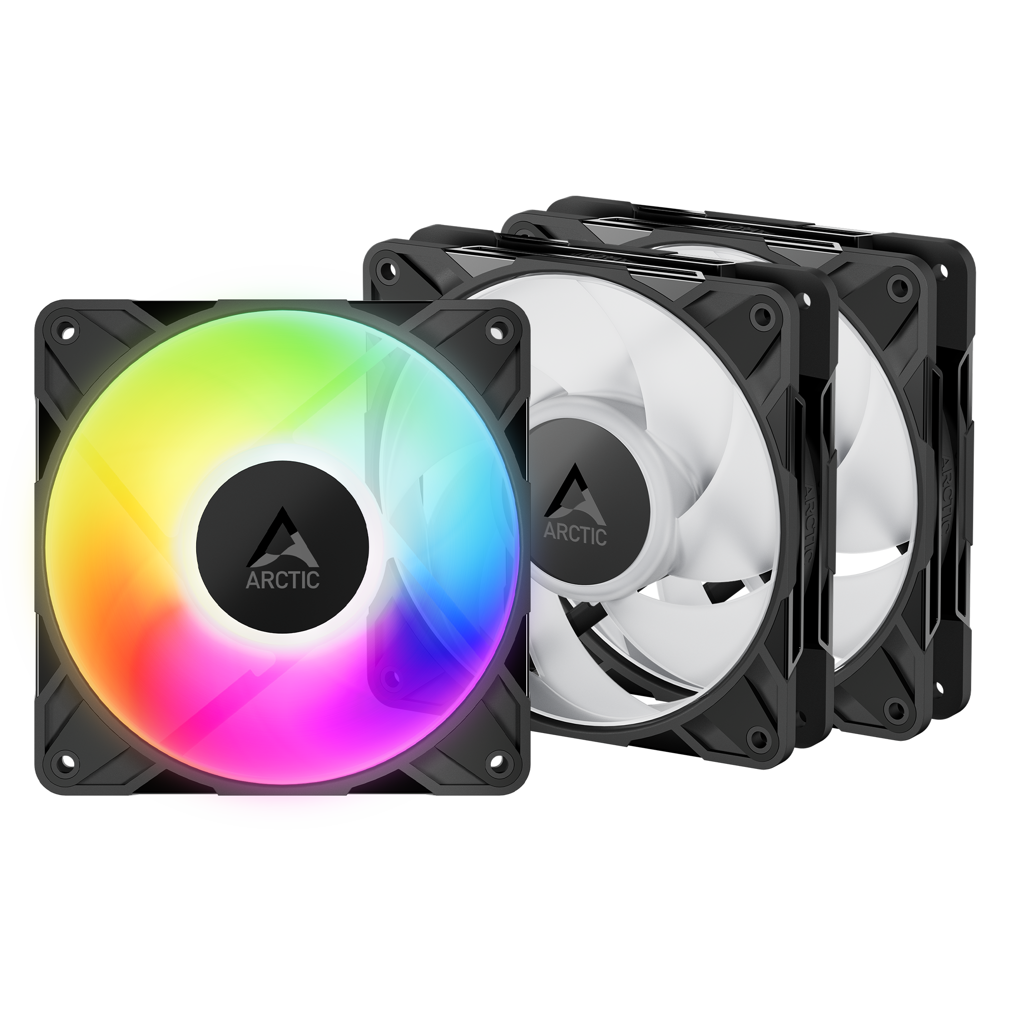 Arctic Set 3 ventilatoare P12 Pro A-RGB LN - 3 Pack, 120mm, 450 - 2000 RPM, FDB, 49 cfm, ACFAN00347A