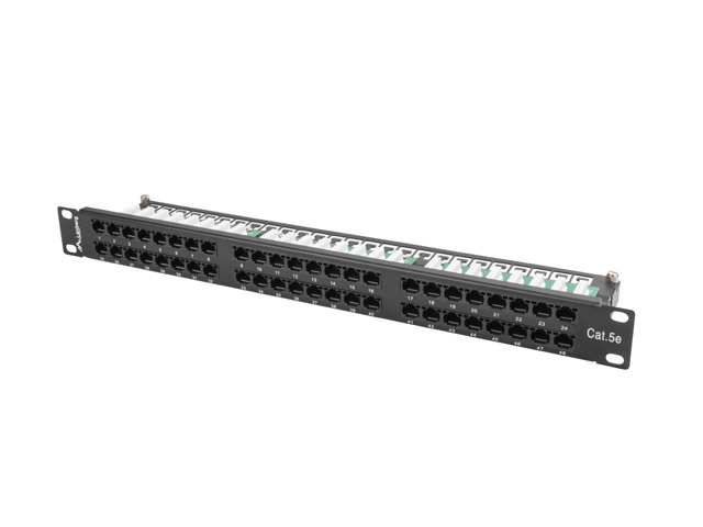 Lanberg Patch panel 48 porturi 1U Cat.5e UTP ng, PPU5-1048-B