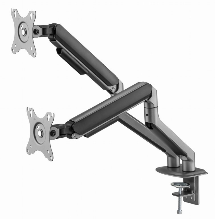 Gembird SUPORT de birou, pt 2 TV/monitor plat, diag. max 17-32 inch, rotatie, inclinare, MA-DA2-05