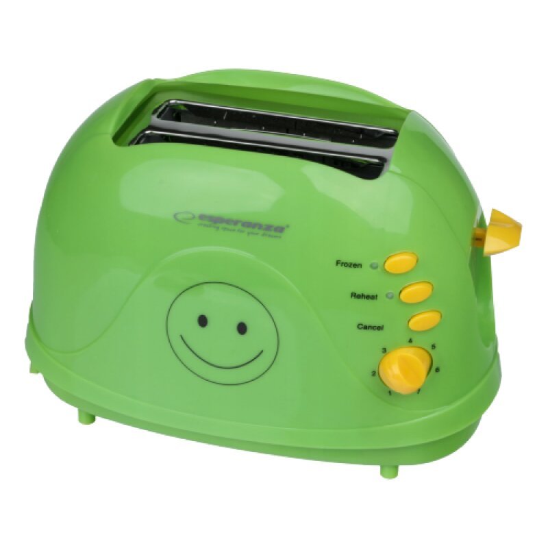 Esperanza Prajitor de paine Smiley 2 imagini toast 750W 3 in 1 Verde, EKT003