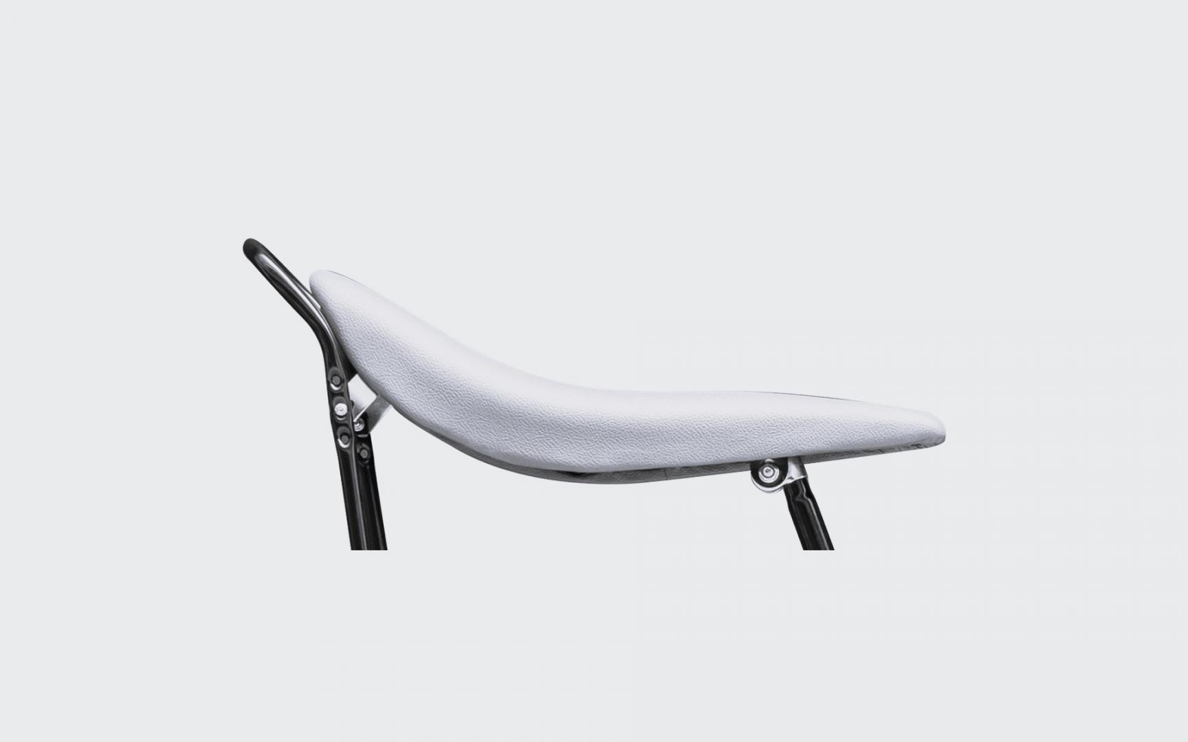PEGAS Sa banana Strada Mini, HL-2002, 18-3/4"x5-1/2", Spuma cu desitate mare, Alb, E01HL2002-WH