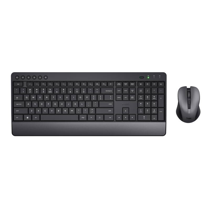 TRUST Kit Wireless tastatura si mouse Trezo, taste numerice, negru, TR-24529 - imagine 2