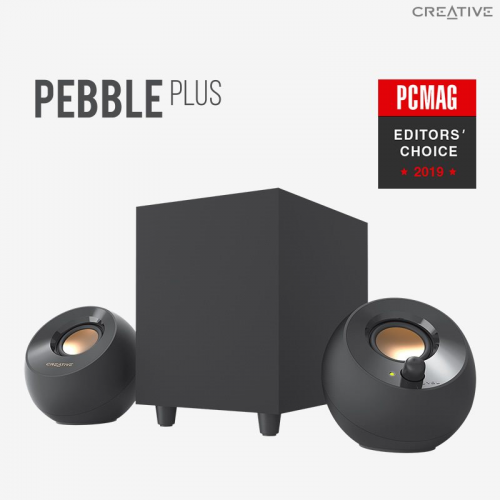 CREATIVE PEBBLE PLUS 2.1 USB Speakers - black, 51MF0480AA000
