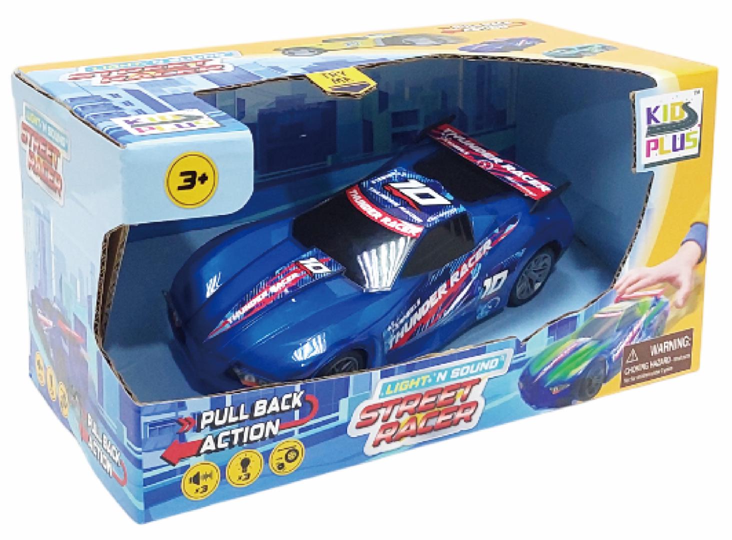 CEVODLE MASINUTA CU LUMINI, SUNETE SI SISTEM PULLBACK RACER, SCARA 1/24, ALBASTRU, CEV24527-3001ABS - imagine 2