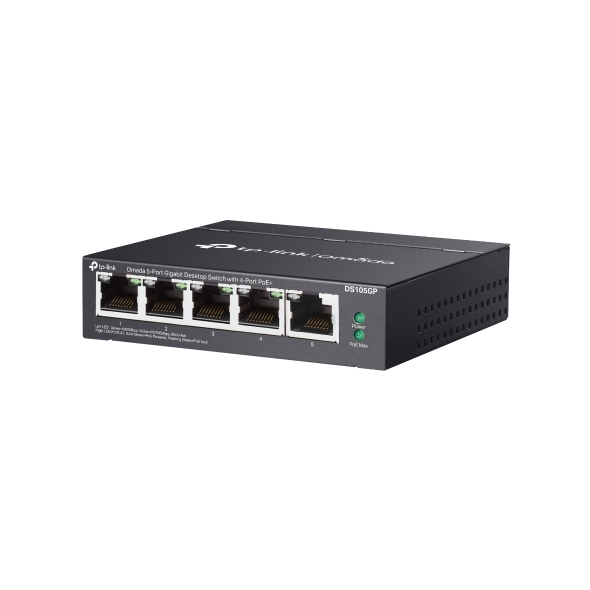 Tp-Link SWITCH Omada, 5-Port Gigabit Unmanaged, cu 4-Port PoE+, carcasa metalica, DS105GP