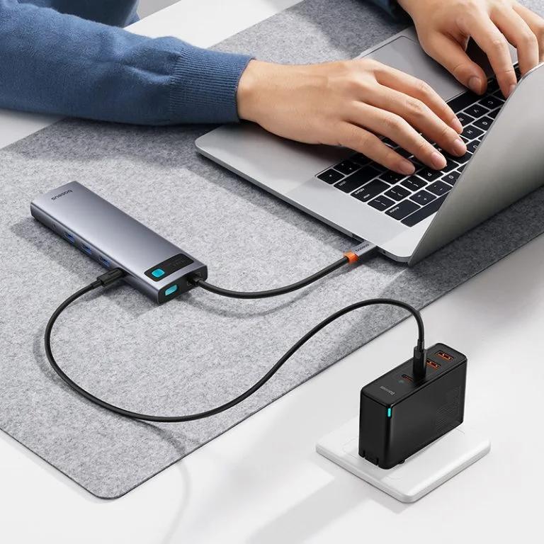 Baseus DOCKING Station Metal Gleam Series 11-in-1, conectare PC USB-C,Type-C to, B00030709811-00 - imagine 6