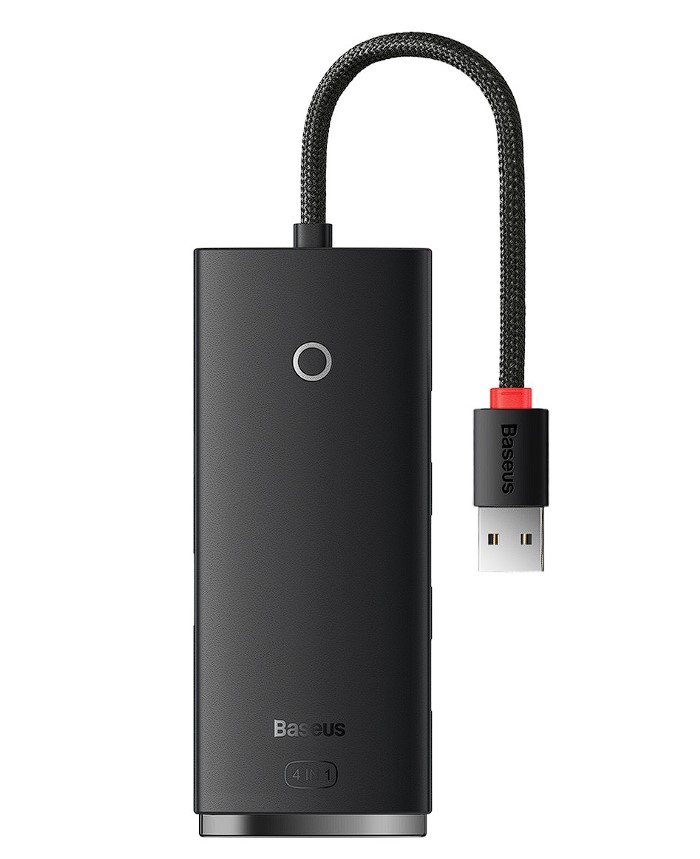 Baseus HUB extern Lite, porturi USB: USB 3.0 x 4, conectare prin USB 3.0, lungime 1m, WKQX030101