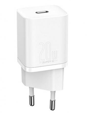 Baseus INCARCATOR retea Speed Mini, Quick Charge 20W, 1 x USB Type-C 5V/3.0A, alb, CCFS-SN02